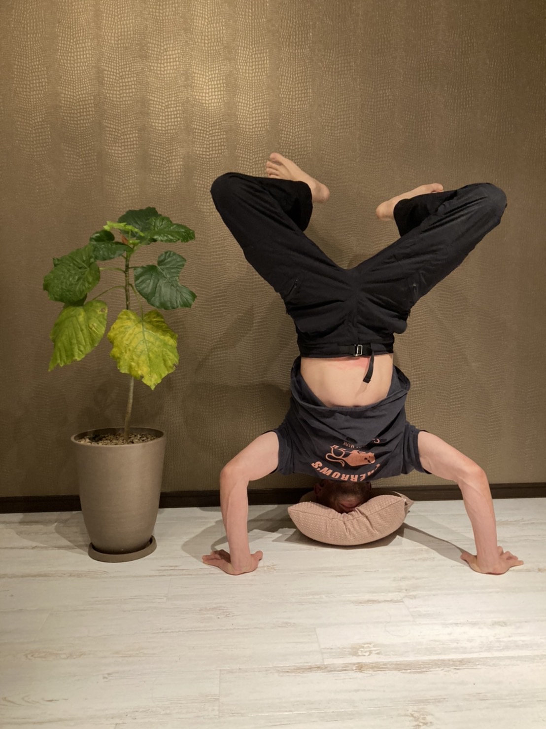 逆立ちした人間